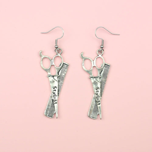 Stylist Scissor & Comb Earrings