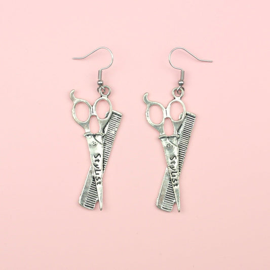Stylist Scissor & Comb Earrings