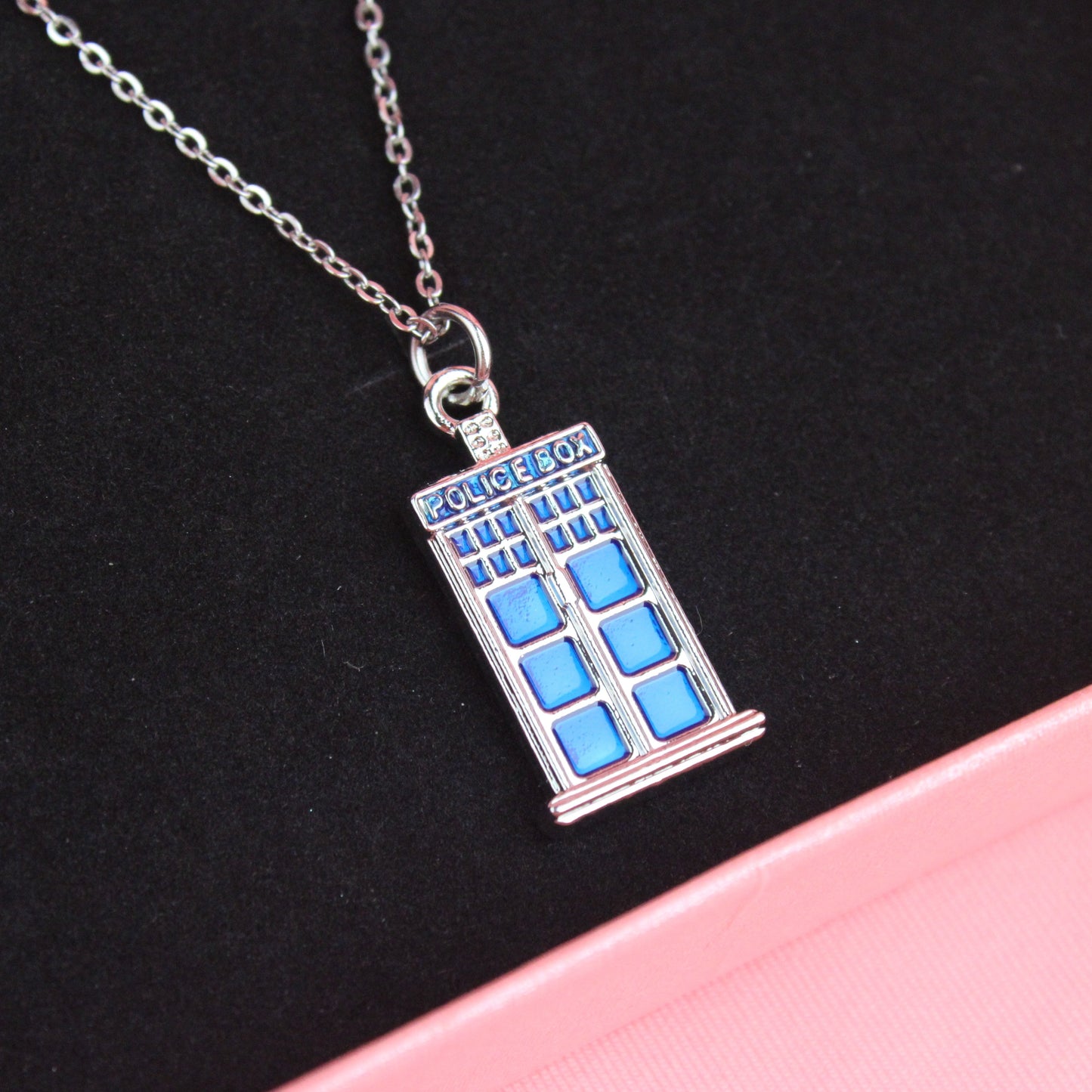 Tardis Earrings And Necklace Gift Set