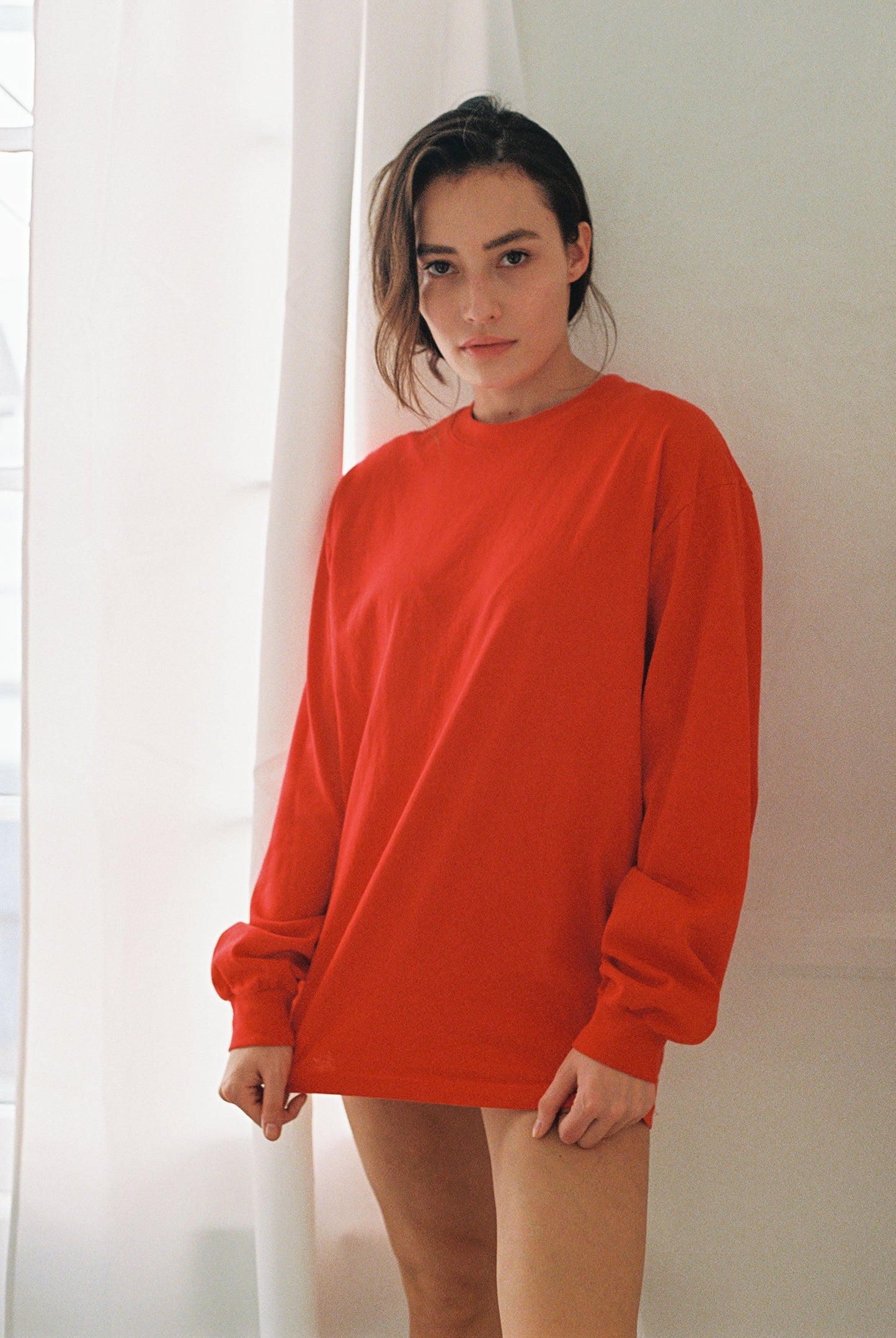 1807GD Mix - 6.5oz Long Sleeve Garment Dye Crew Neck T-Shirt