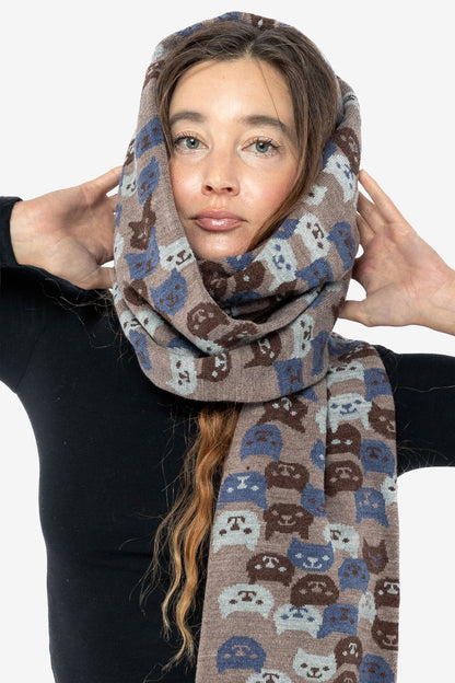 JQSCARF41 - Smiling Cat Scarf