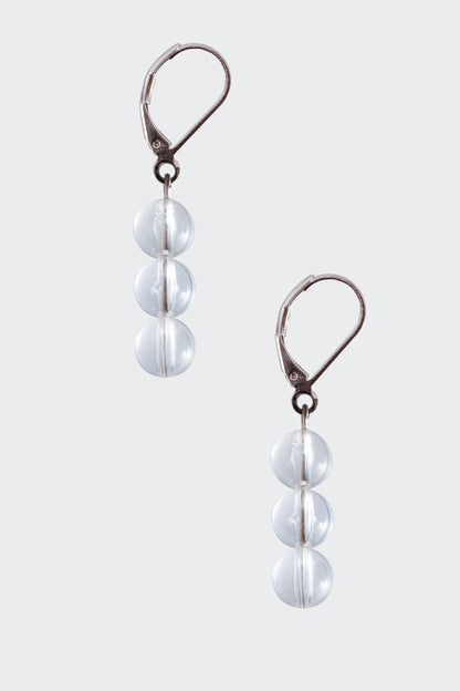 JWL8DE - 8MM Triple Beaded Drop Earrings