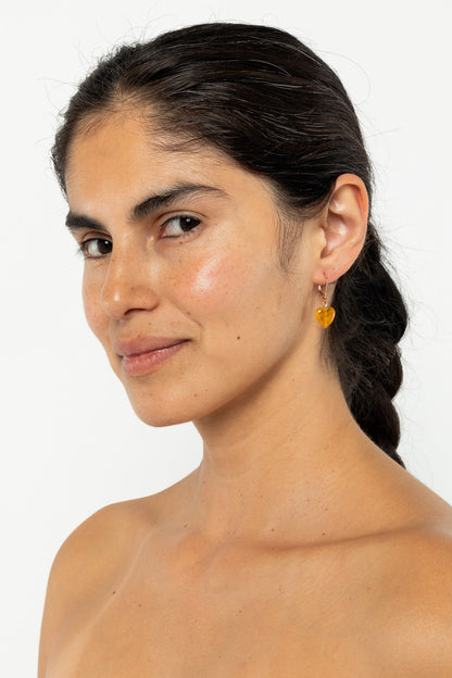 JWL12MH - 12mm Lucite Heart Drop Earrings