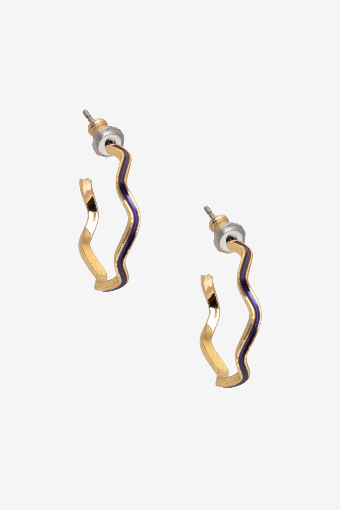 JWLWEH - Wavy Enameled Hoop Earrings