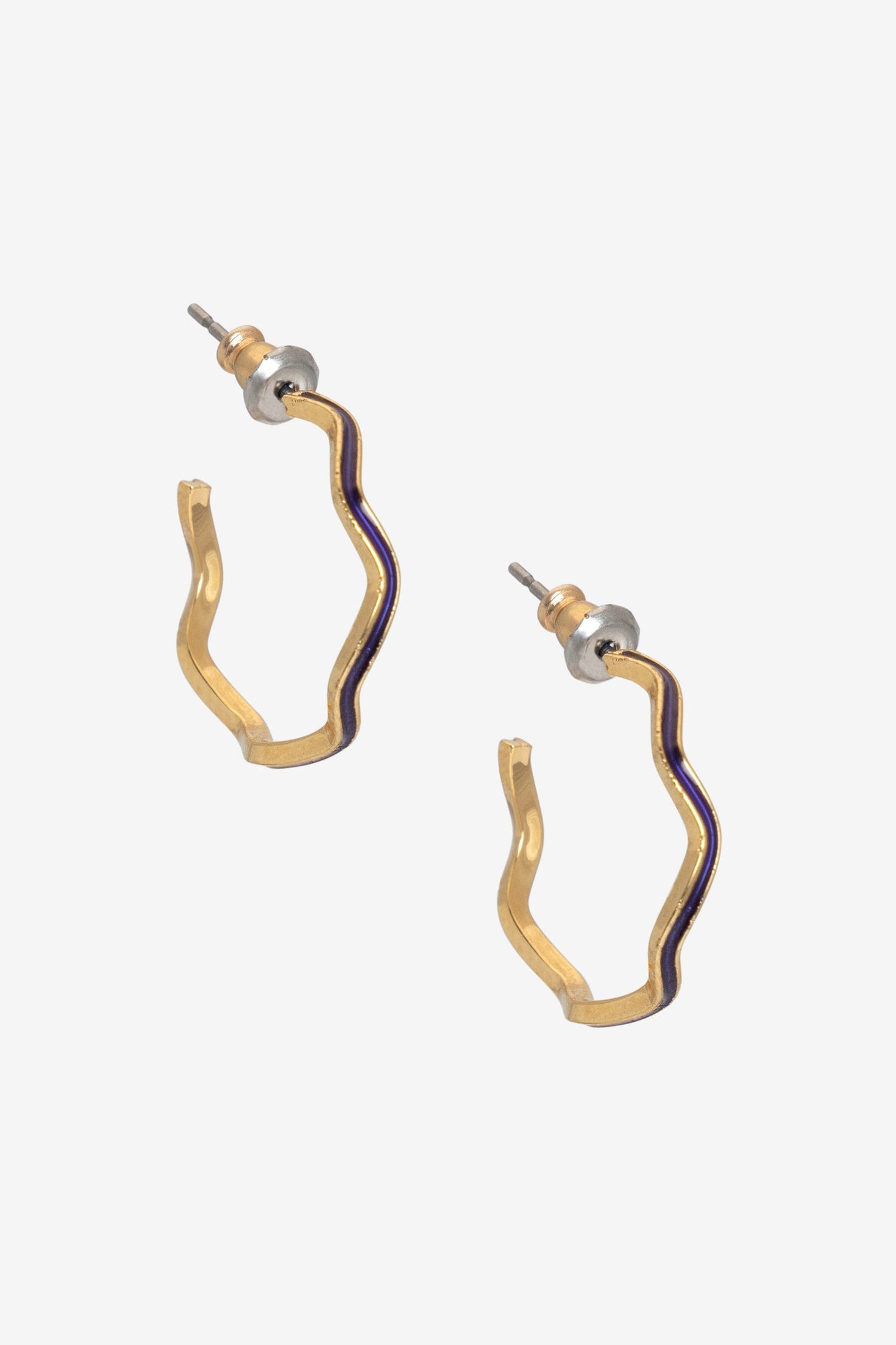 JWLWEH - Wavy Enameled Hoop Earrings