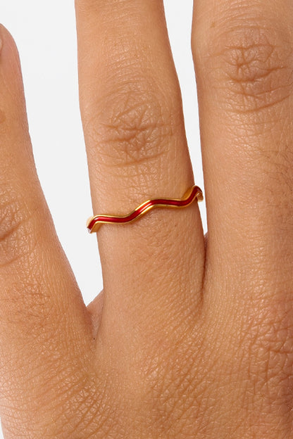 JWLWER - Wavy Enameled Stacking Ring