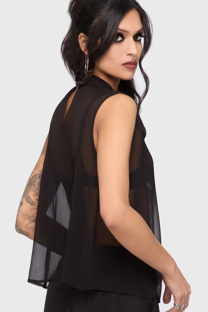 Kihilist Obsidienne Sleeveless Blouse