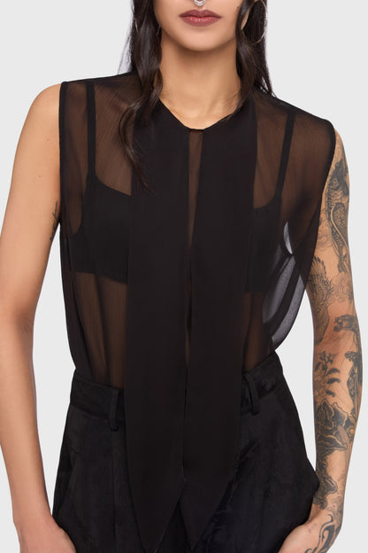 Kihilist Obsidienne Sleeveless Blouse