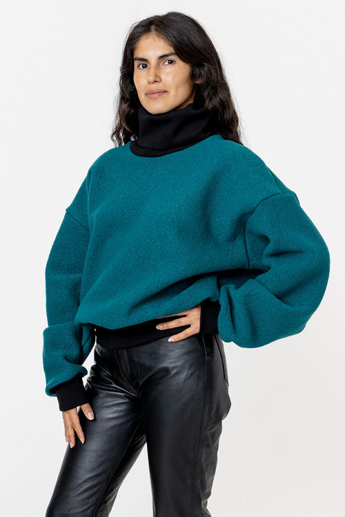 RWHR313 - Turtleneck Sweater with Heavy Cotton Rib