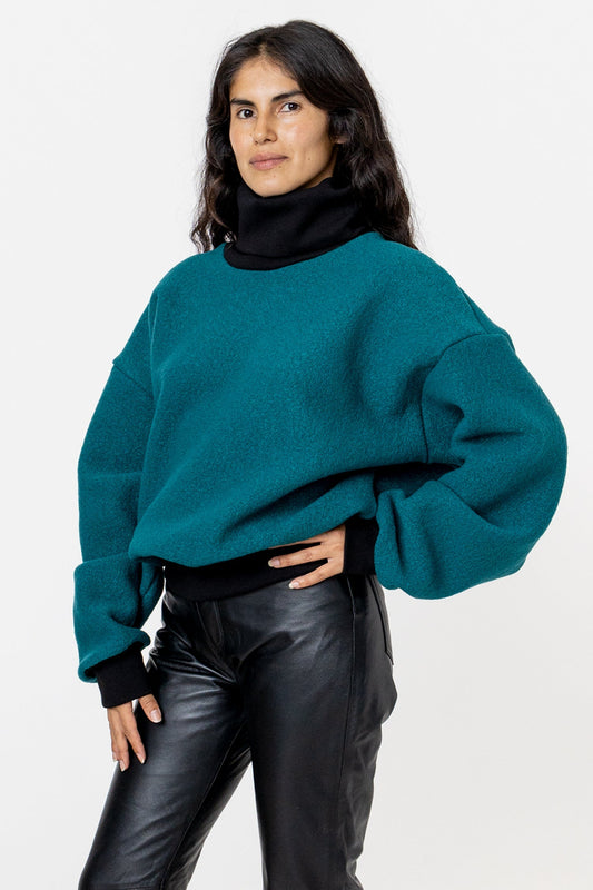 RWHR313 - Turtleneck Sweater with Heavy Cotton Rib
