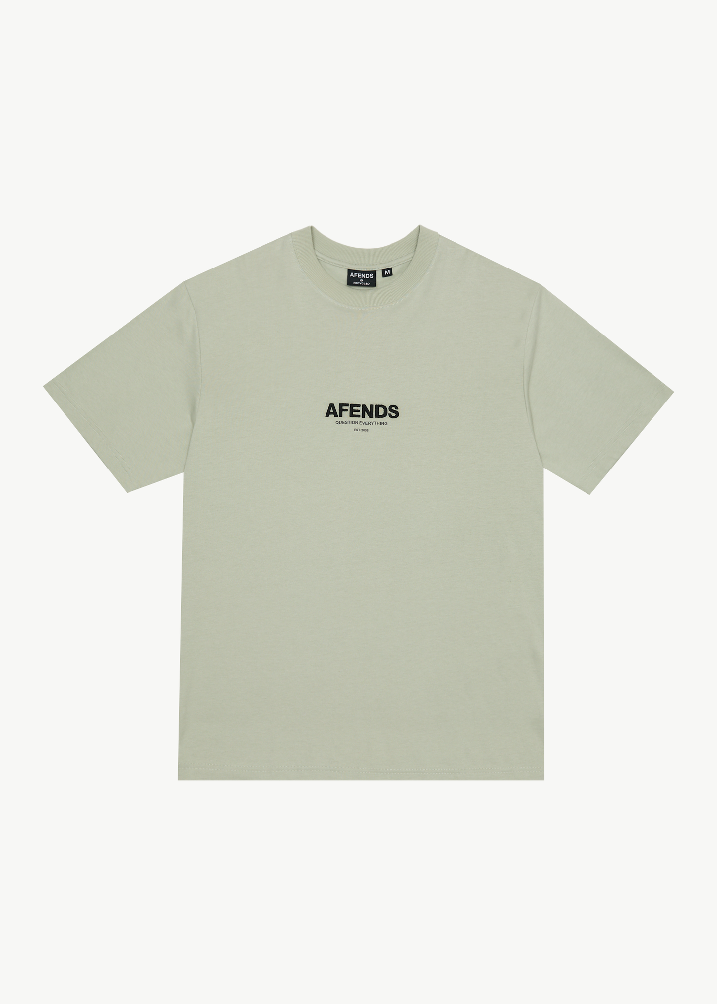 AFENDS Mens Vinyl - Retro Tee - Eucalyptus