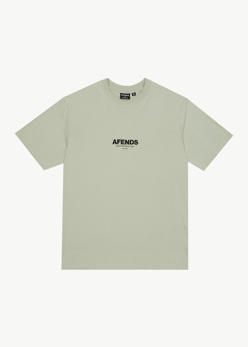 AFENDS Mens Vinyl - Retro Tee - Eucalyptus