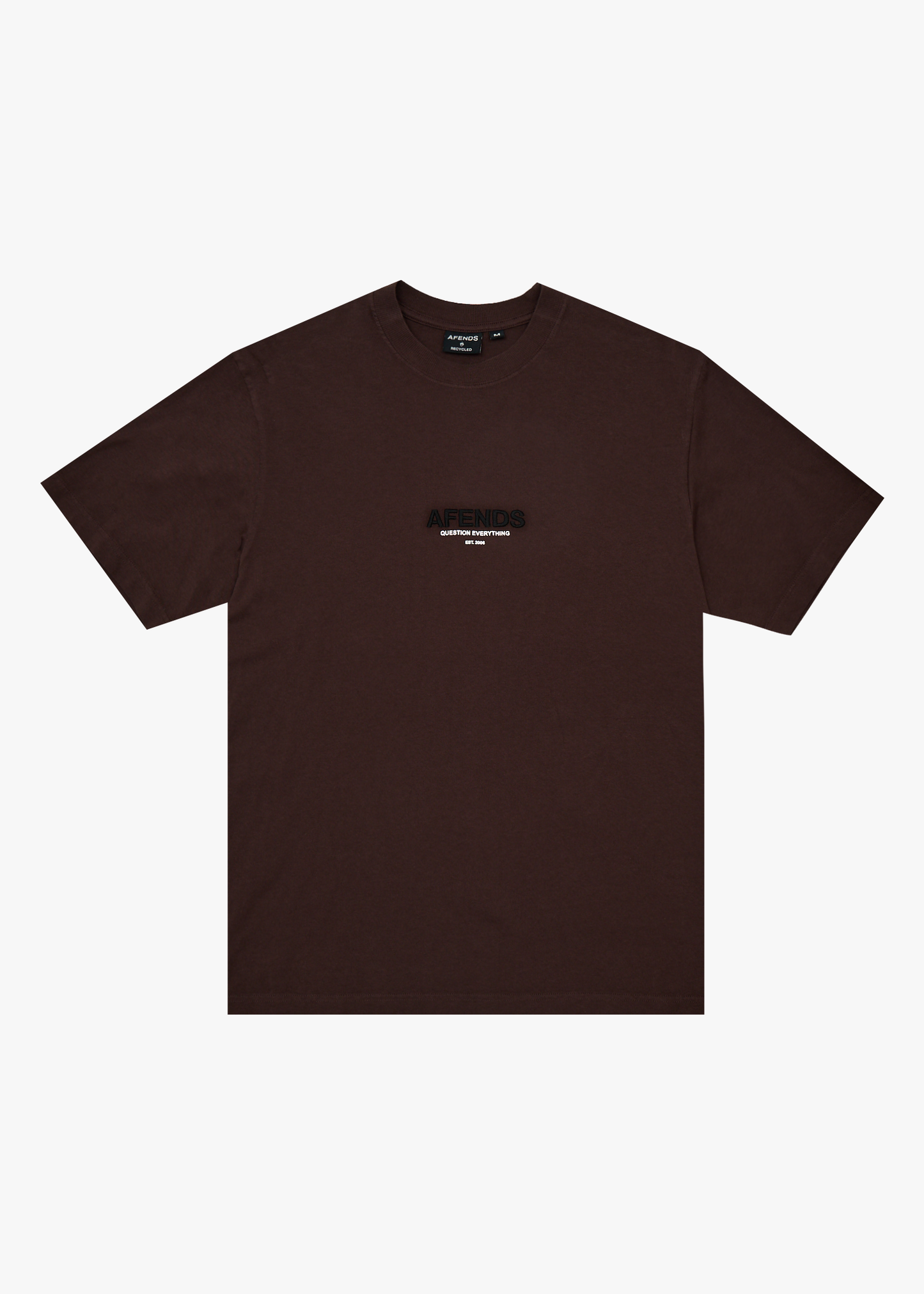 AFENDS Mens Vinyl - Retro Tee - Washed Coffee