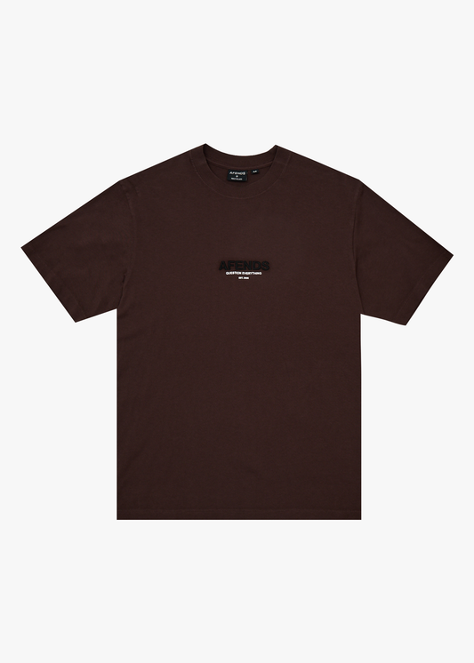 AFENDS Mens Vinyl - Retro Tee - Washed Coffee