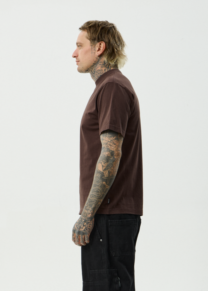 AFENDS Mens Vinyl - Retro Tee - Washed Coffee