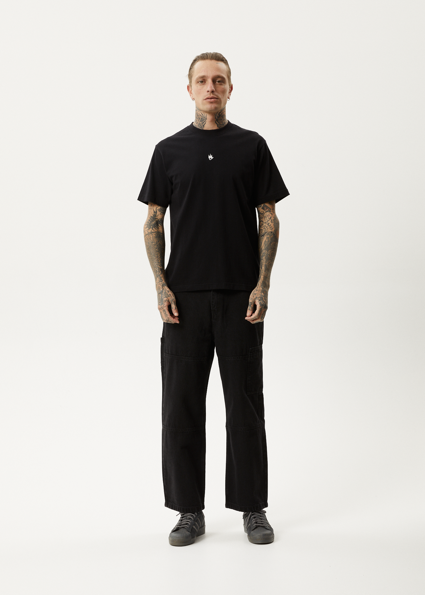AFENDS Mens Flame - Retro Tee - Black