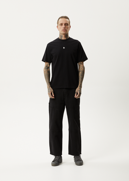 AFENDS Mens Flame - Retro Tee - Black