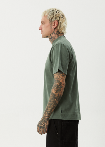 AFENDS Mens Flame - Retro Tee - Sycamore