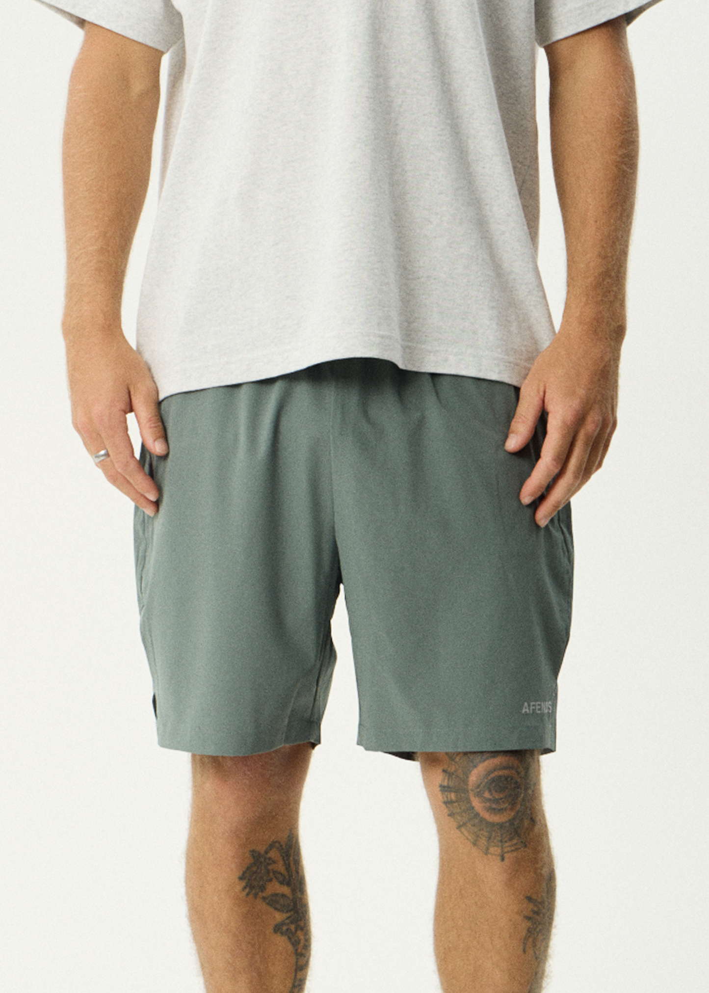 AFENDS Mens Kettle-Ish - Performance Short 18" - Sycamore