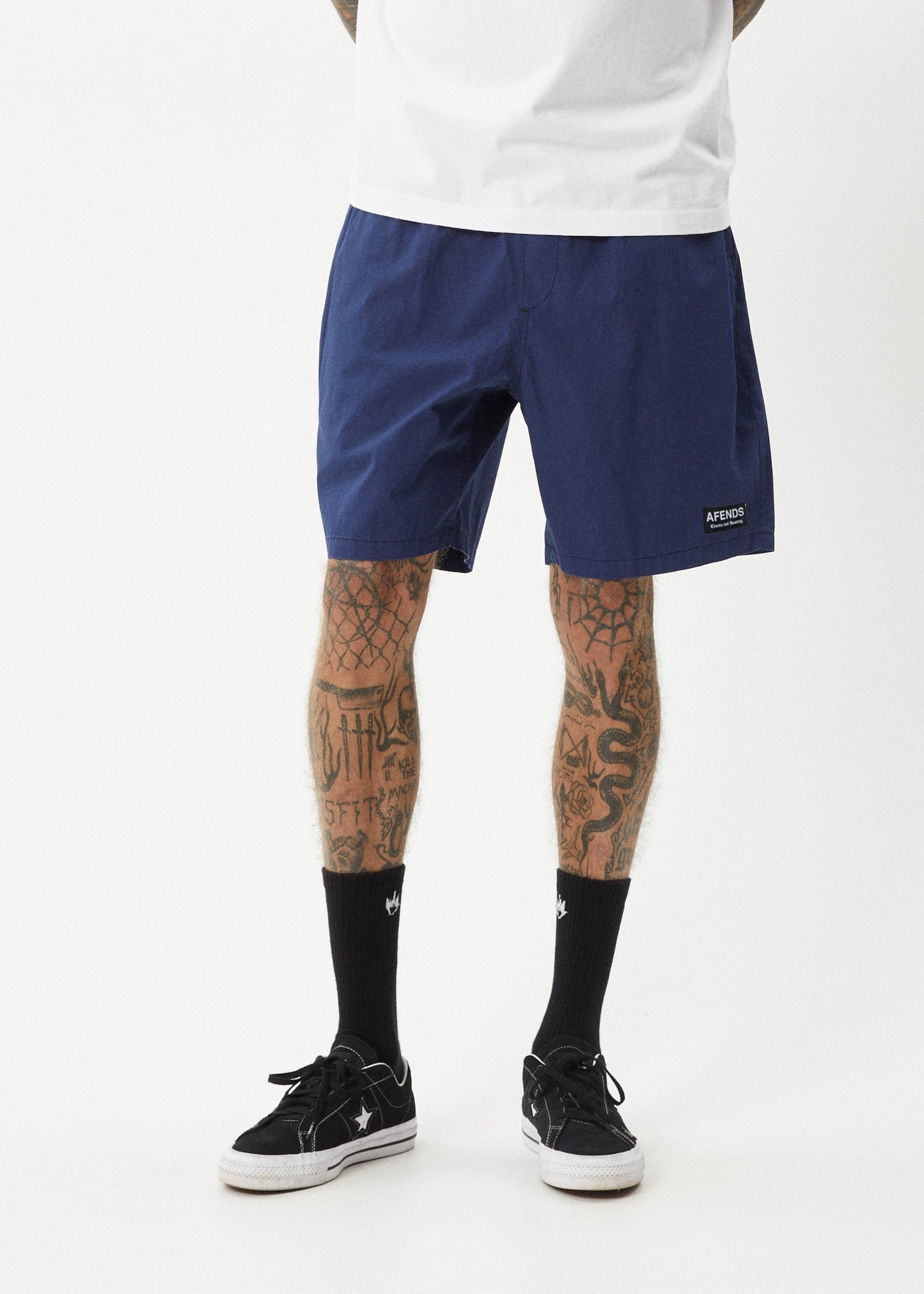 AFENDS Mens The Dopamine - Swim Short 18" - Navy