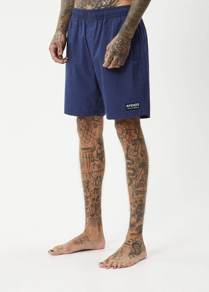AFENDS Mens The Dopamine - Swim Short 18" - Navy