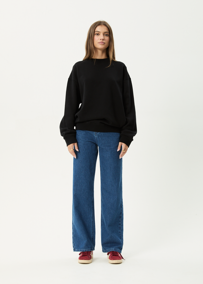 AFENDS Mens Genesis - Crew Neck - Black