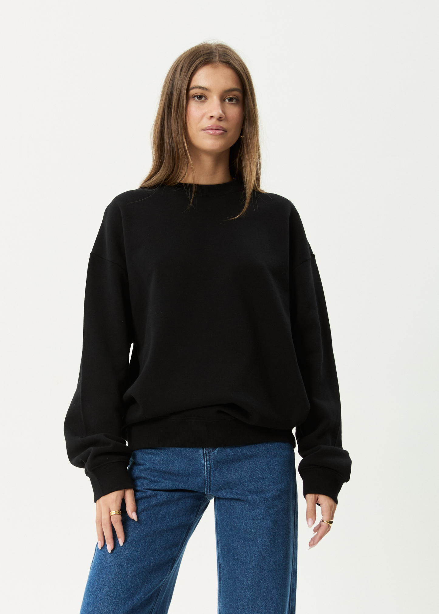 AFENDS Mens Genesis - Crew Neck - Black