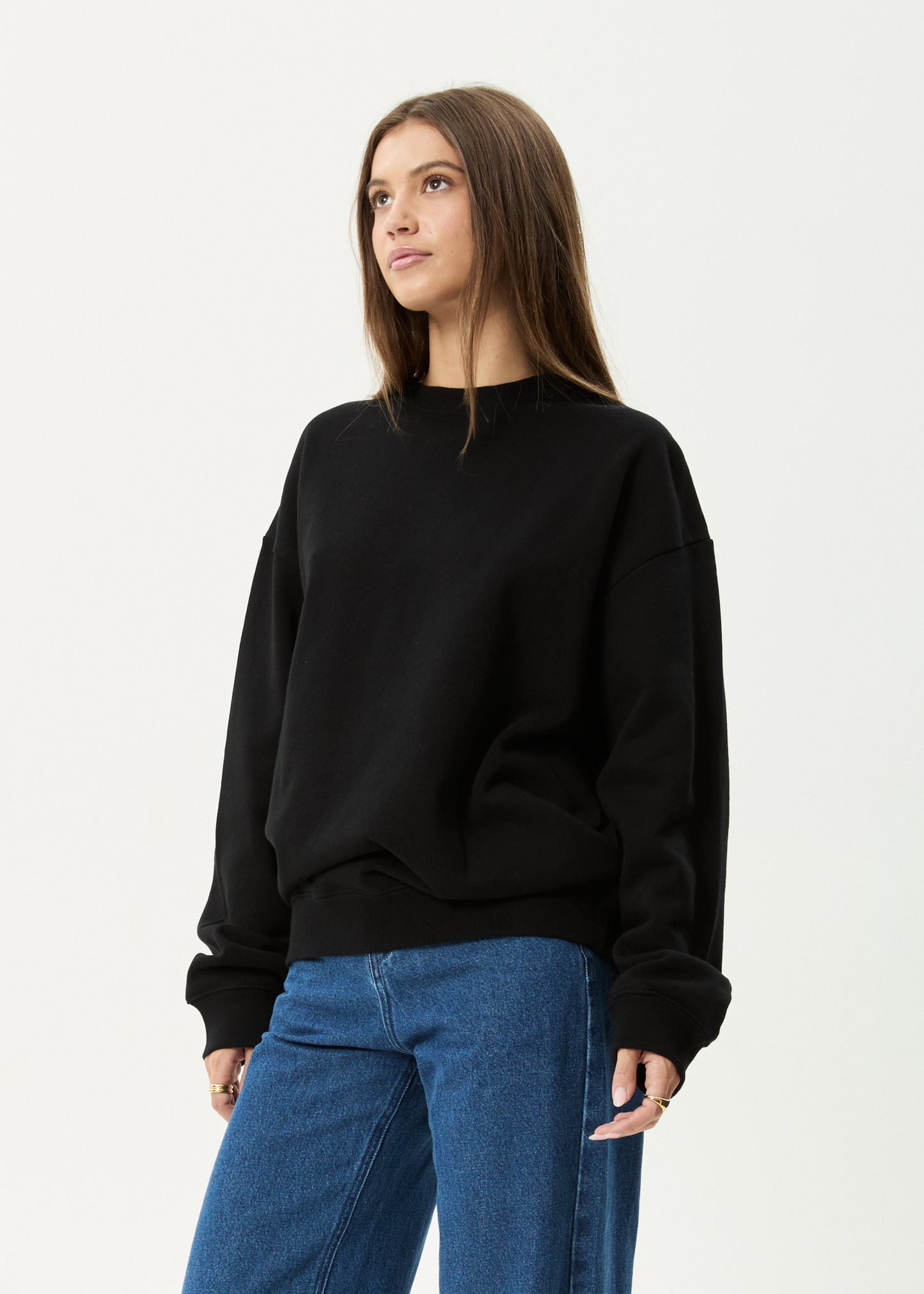 AFENDS Mens Genesis - Crew Neck - Black