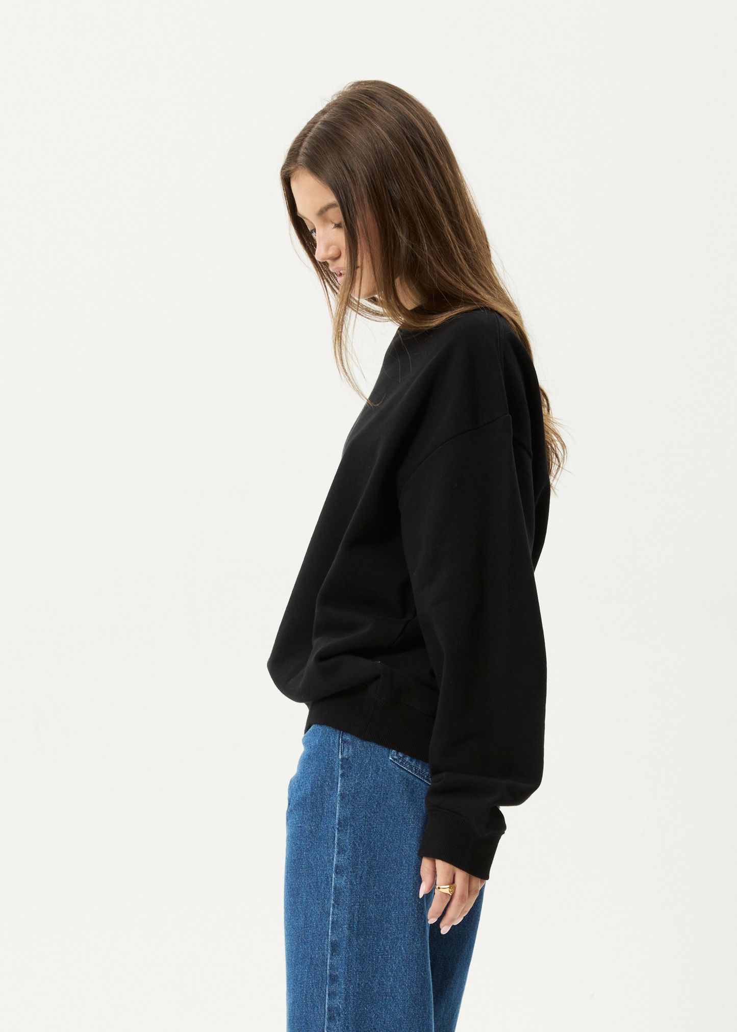 AFENDS Mens Genesis - Crew Neck - Black