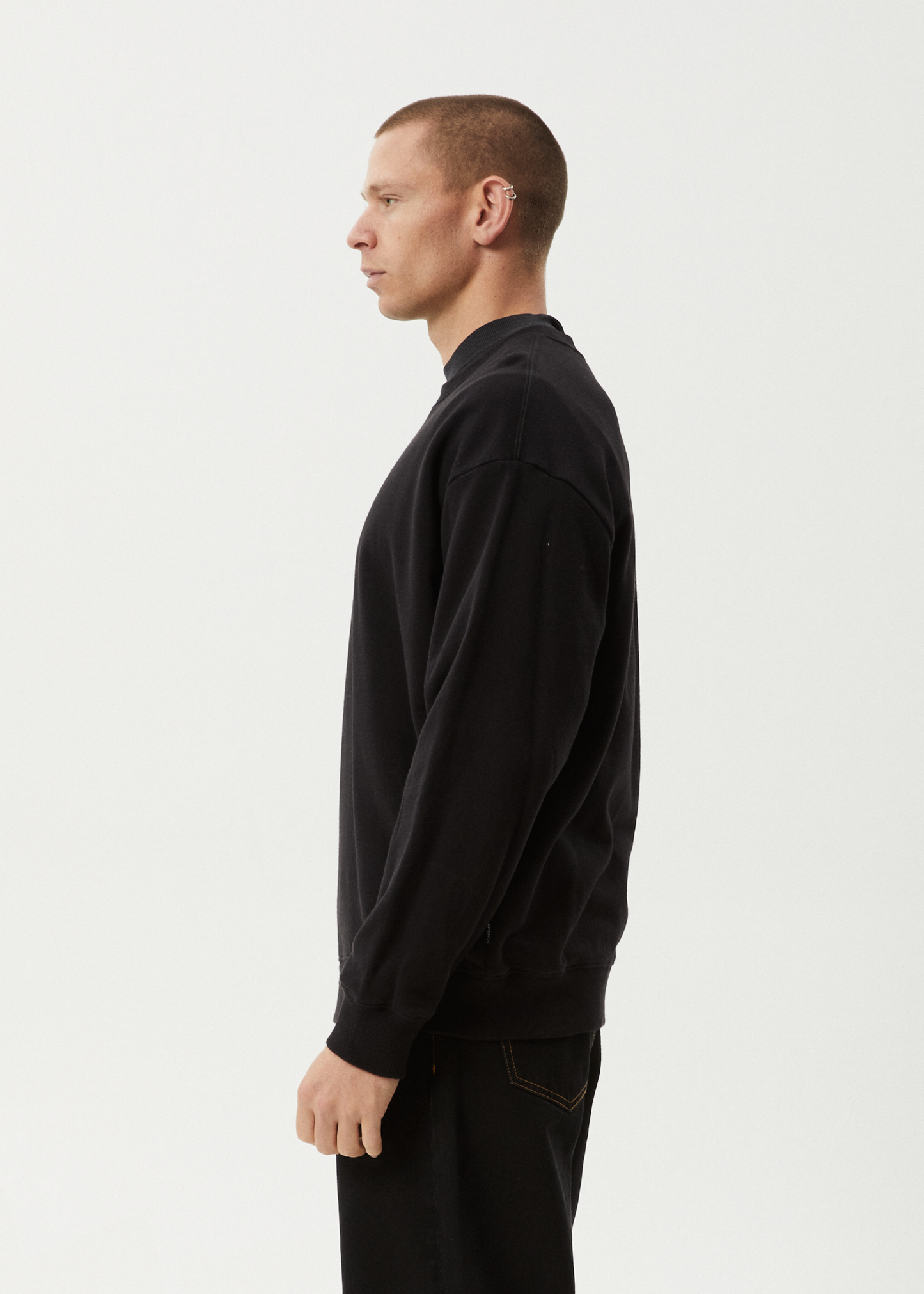 AFENDS Mens Genesis - Crew Neck - Black