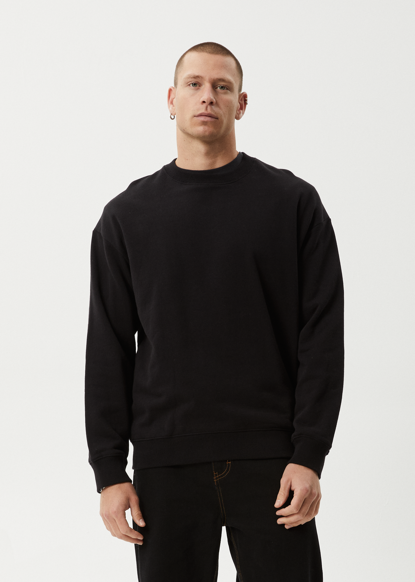 AFENDS Mens Genesis - Crew Neck - Black