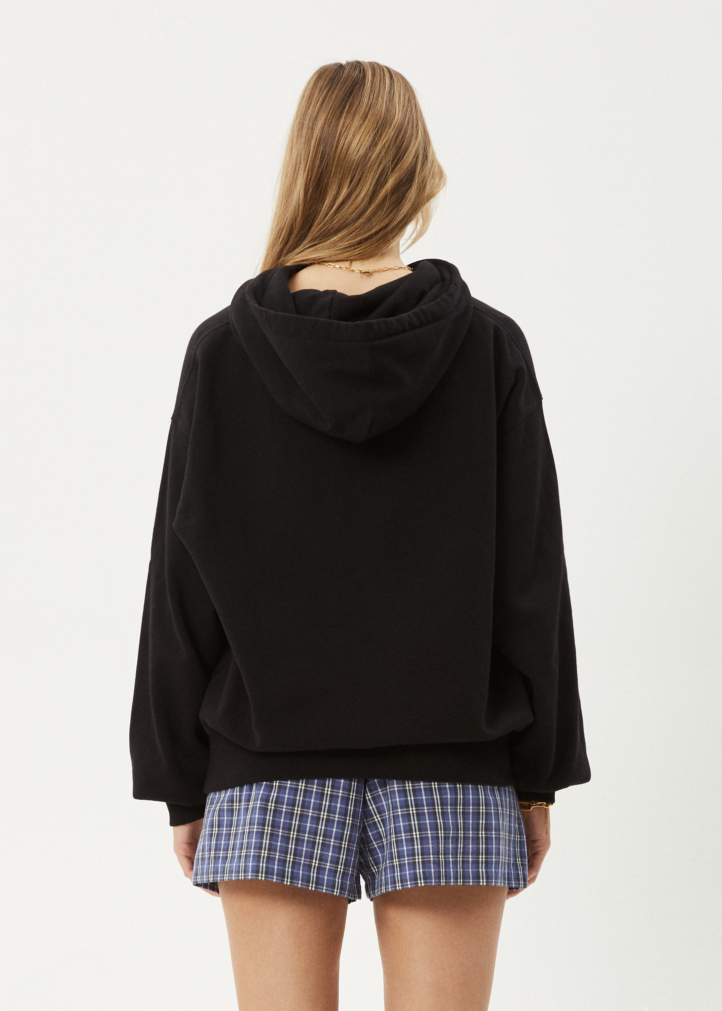 AFENDS Mens Genesis - Boxy Hoodie - Black