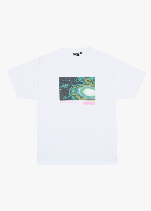 AFENDS Mens Space Race - Boxy Tee - White