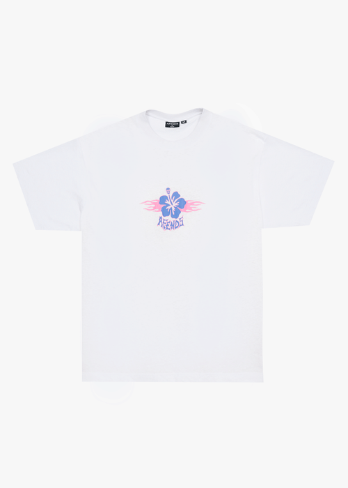 AFENDS Mens Wiped Out - Boxy Tee - White