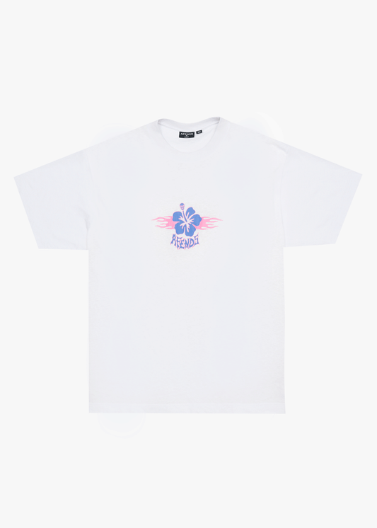 AFENDS Mens Wiped Out - Boxy Tee - White