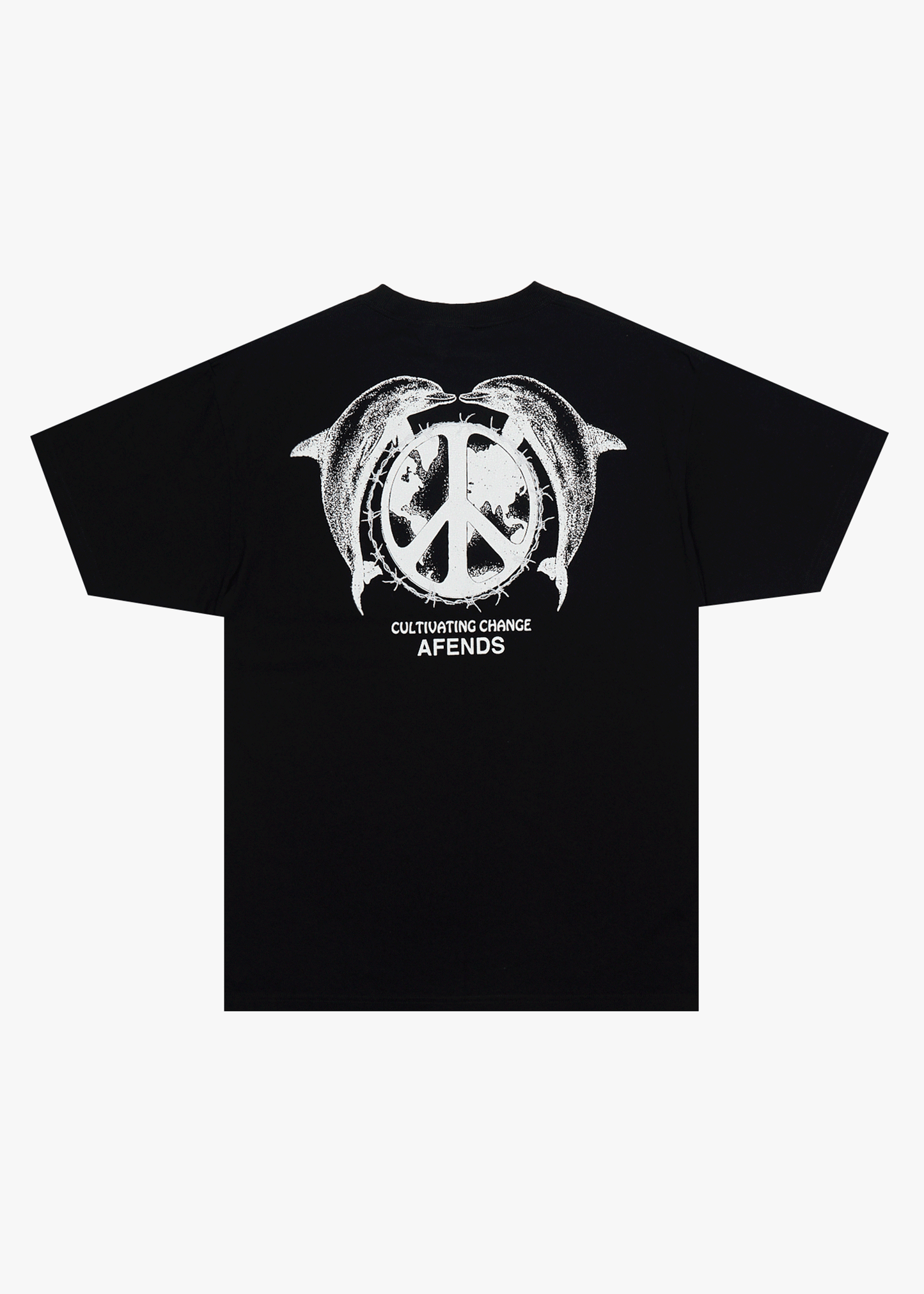 AFENDS Mens Dolfends - Boxy Tee - Black