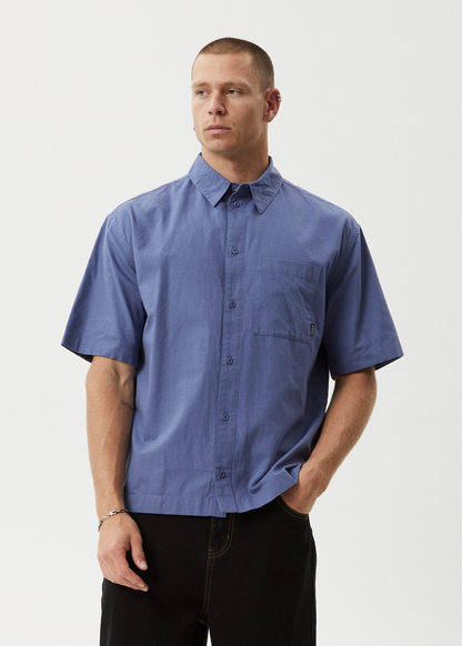 AFENDS Mens Everyday - Short Sleeve Shirt - Marlin