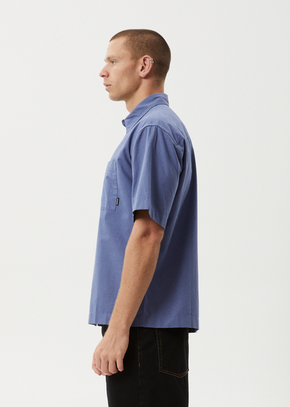 AFENDS Mens Everyday - Short Sleeve Shirt - Marlin