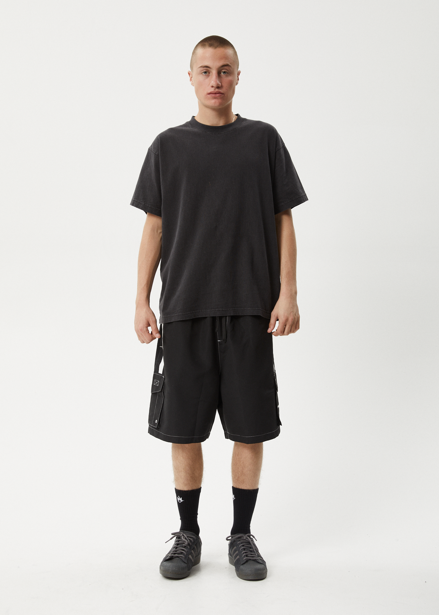 AFENDS Mens House Related - Cargo Swim Short 21" - Black