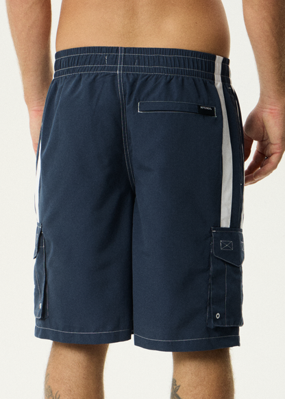 AFENDS Mens House Related - Cargo Swim Short 21" - Navy