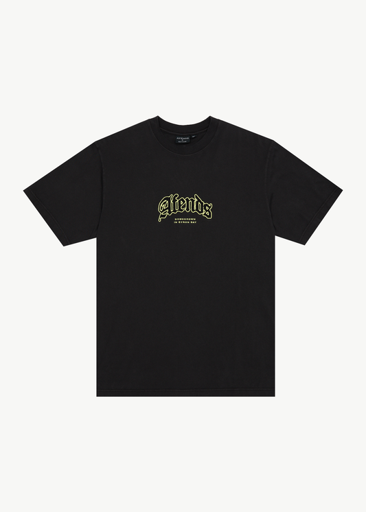 AFENDS Mens Home - Retro Tee - Stone Black