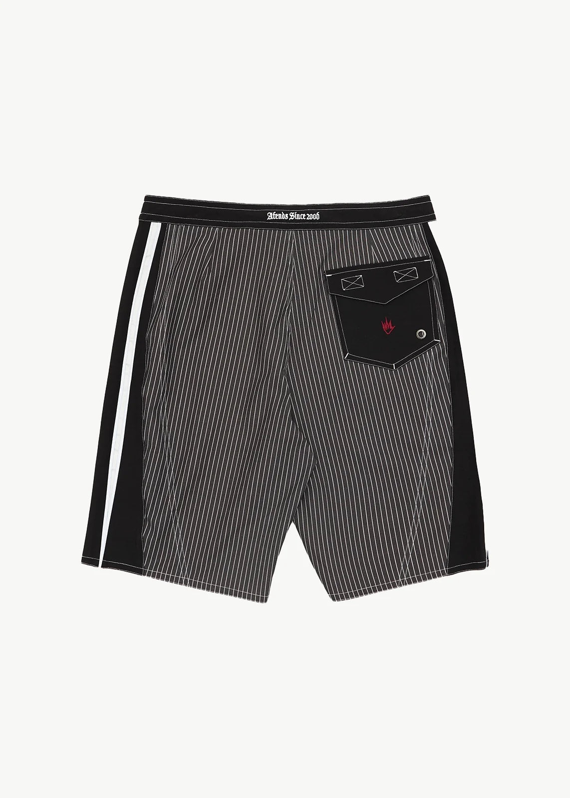 AFENDS Mens Forum - Surf Related V2 Boardshort 22" - Black Stripe