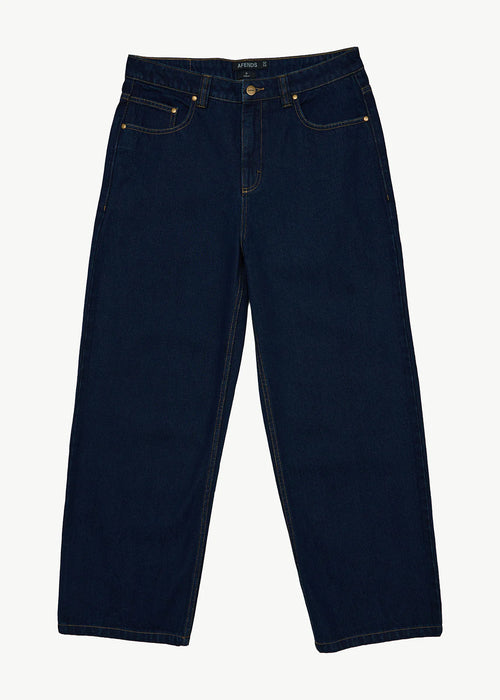 AFENDS Mens Pablo - Denim Baggy Jean - Ink