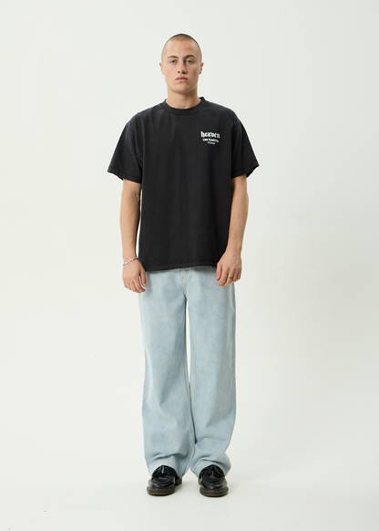 AFENDS Mens Pablo - Denim Baggy Jean - Stone Blue