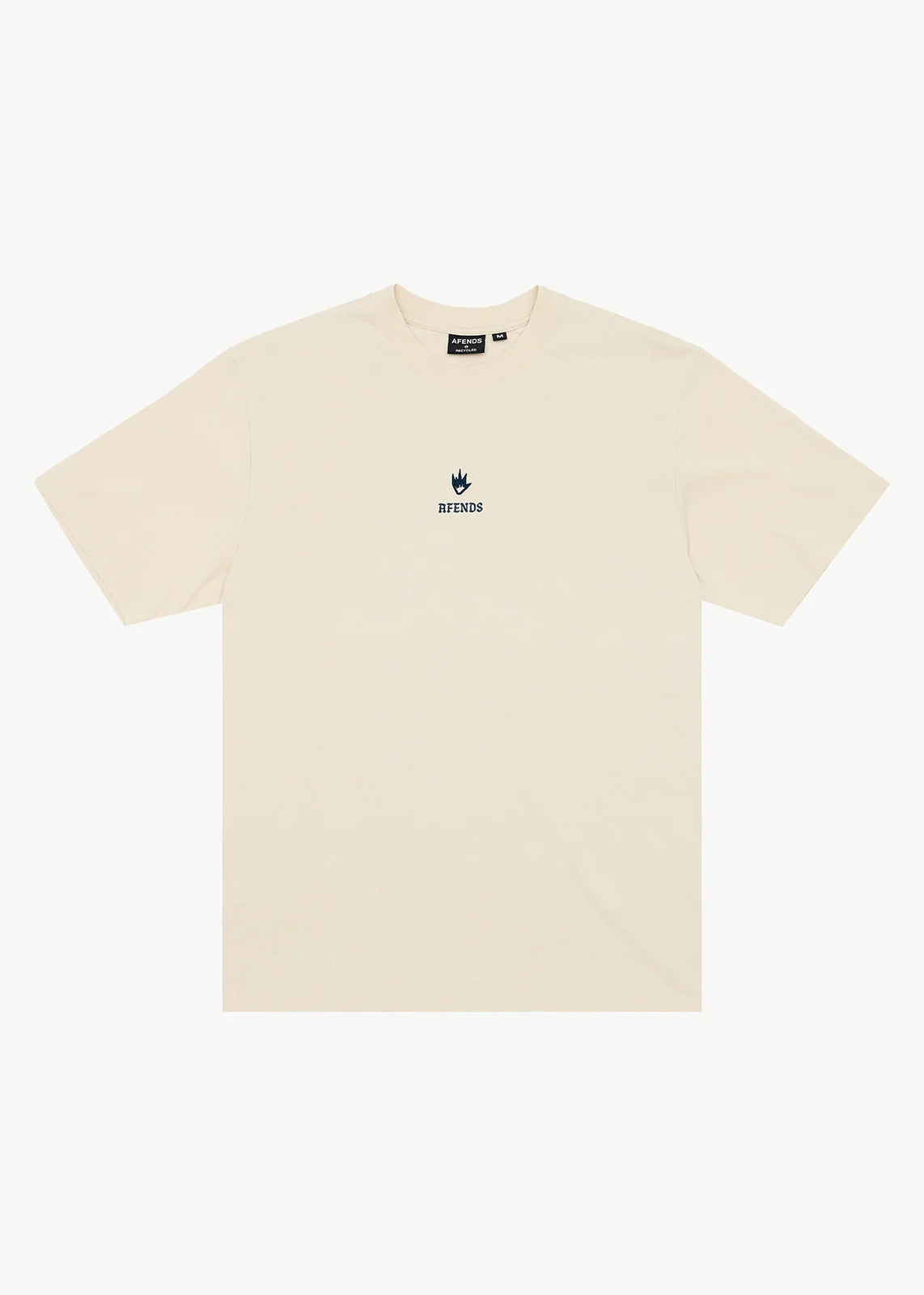 AFENDS Mens Burnin - Retro Tee - Moonbeam