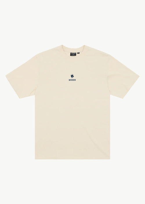 AFENDS Mens Burnin - Retro Tee - Moonbeam