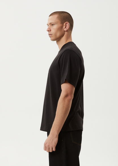 AFENDS Mens Smell The Roses - Retro Tee - Black
