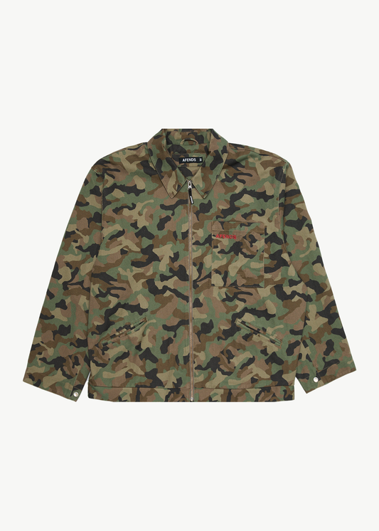 AFENDS Mens Hidden Oracle - Workwear Jacket - Hidden