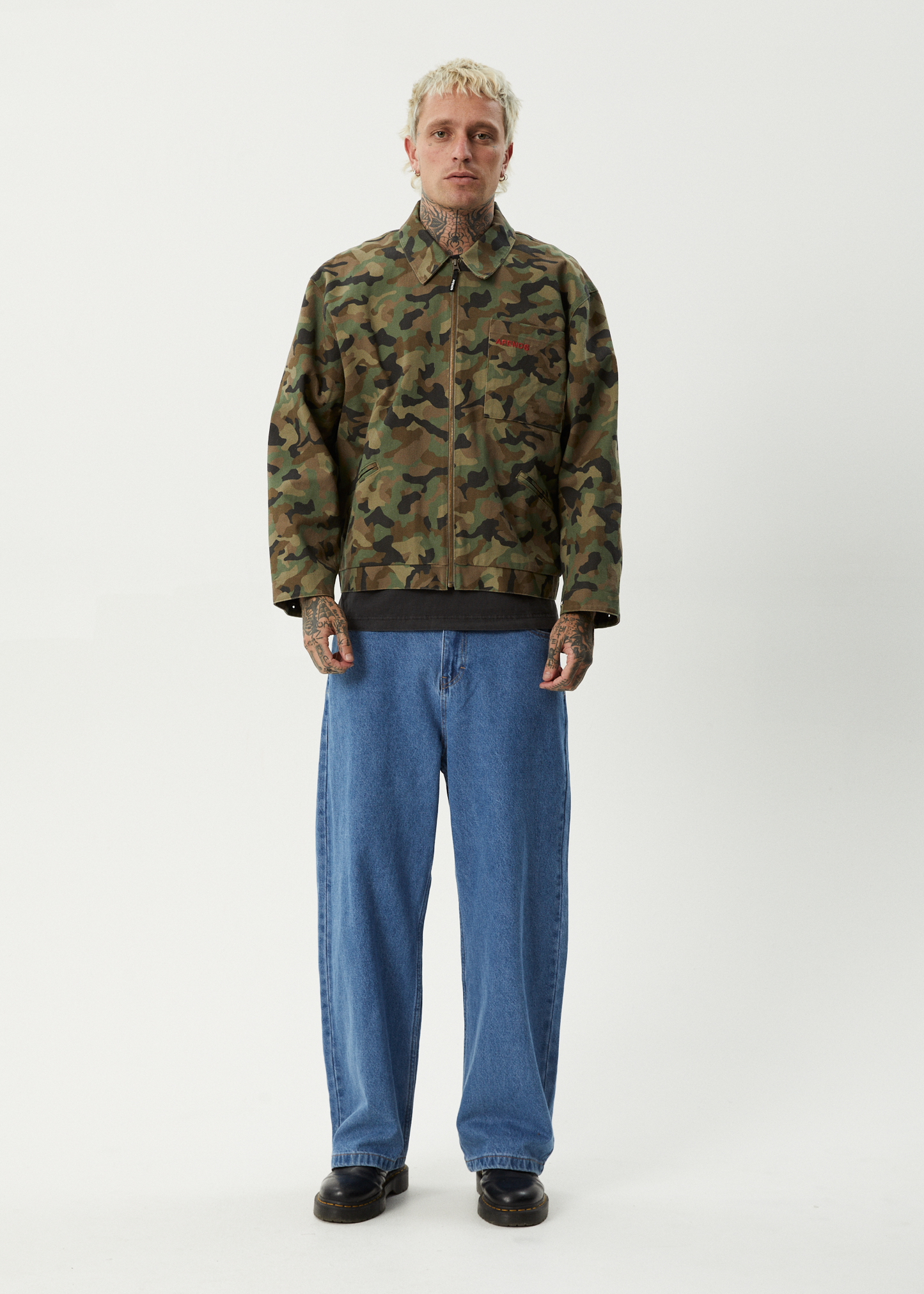 AFENDS Mens Hidden Oracle - Workwear Jacket - Hidden