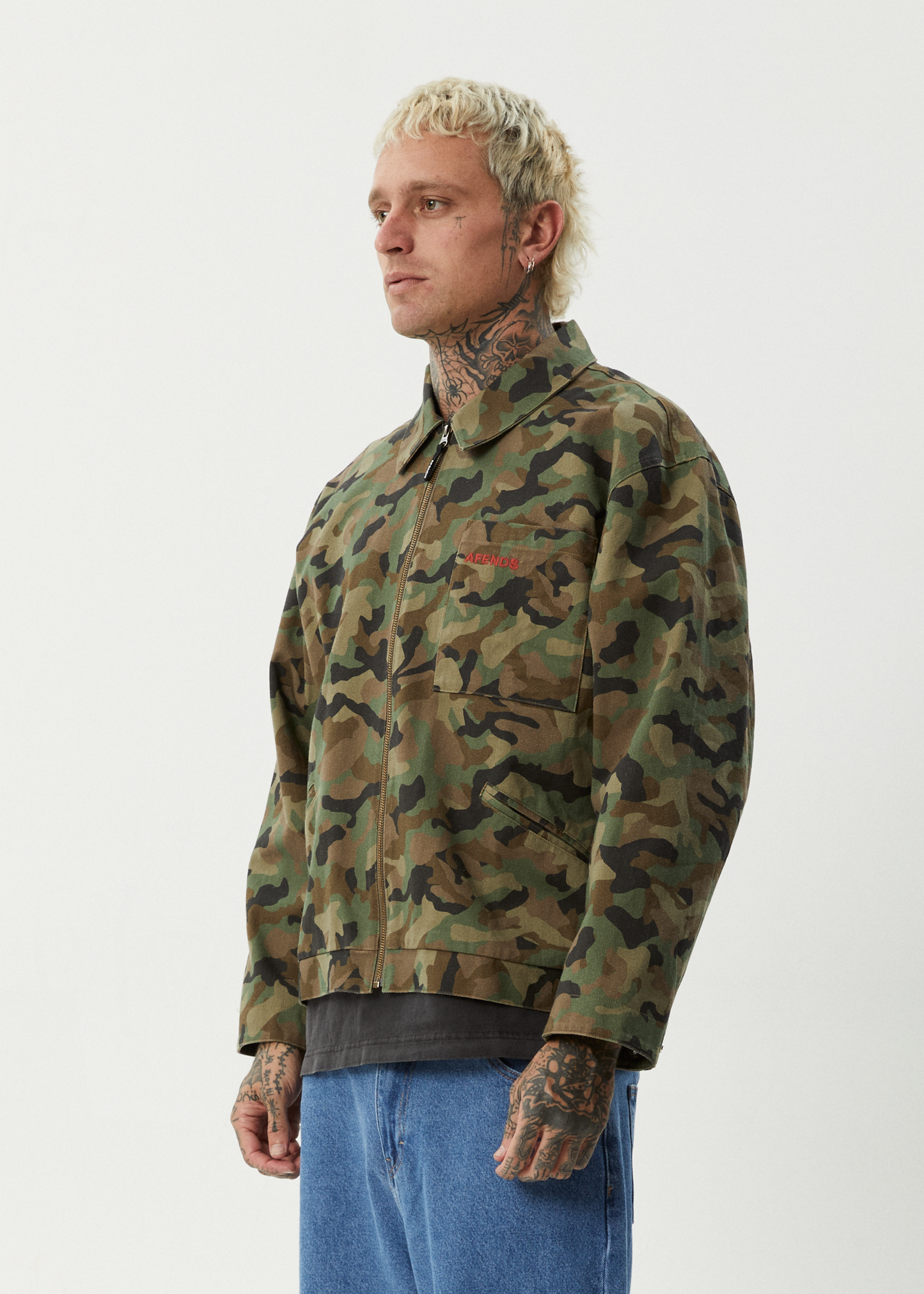 AFENDS Mens Hidden Oracle - Workwear Jacket - Hidden